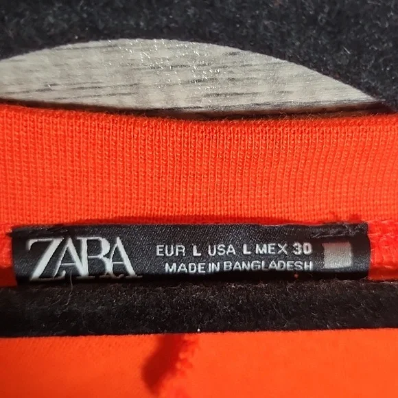 Zara Cocoon Dress In Bright Orange - Picture 6 of 8